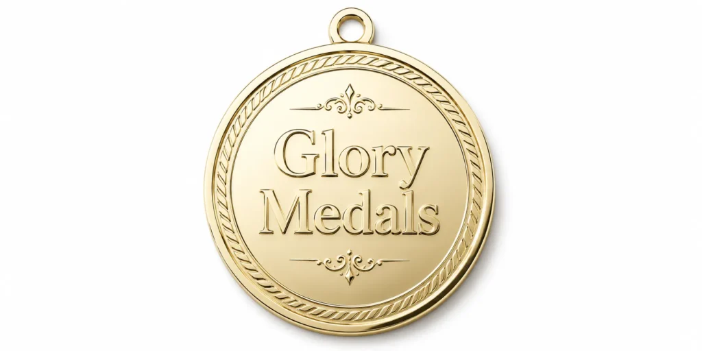 Bright plating finishes on custom medals