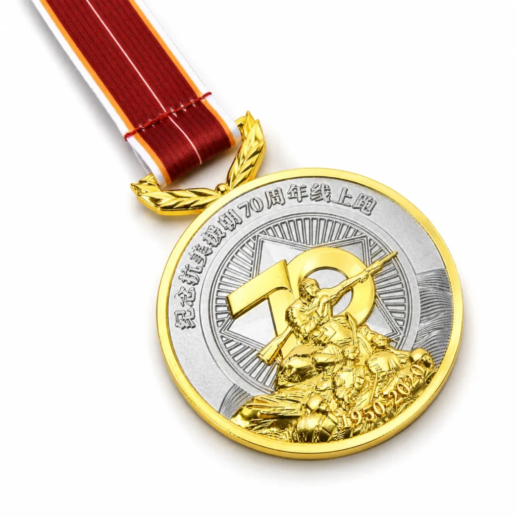 Bulk custom metal medals ready for packing
